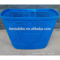 fashion plastic bicycle basket/colorful plastic bike basket made in China